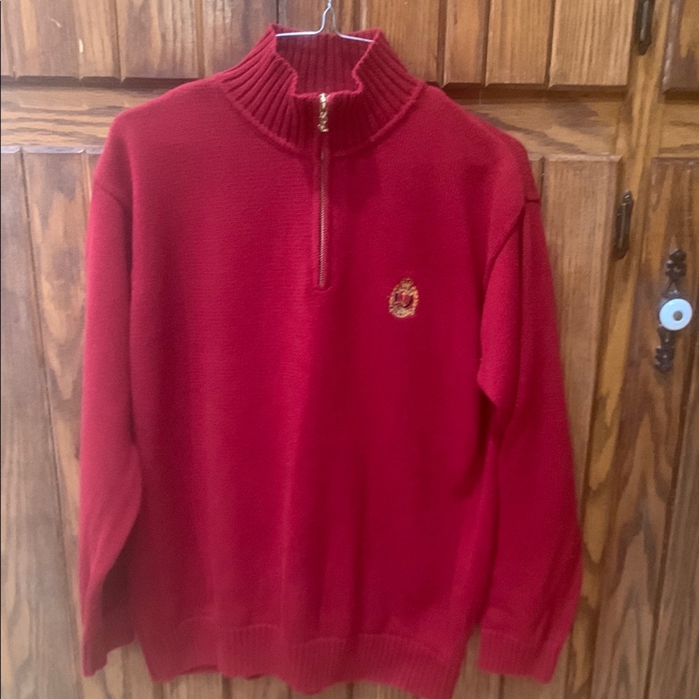 Men’s Lauren Ralph Lauren 1/4 zip red sweater Size M
